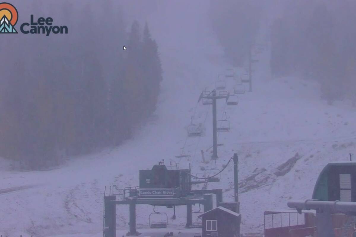 View of Lee Canyon ski area (National Weather Service via Twitter)