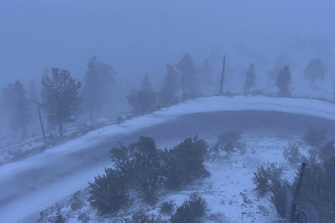 View of Lee Canyon ski area (National Weather Service via Twitter)