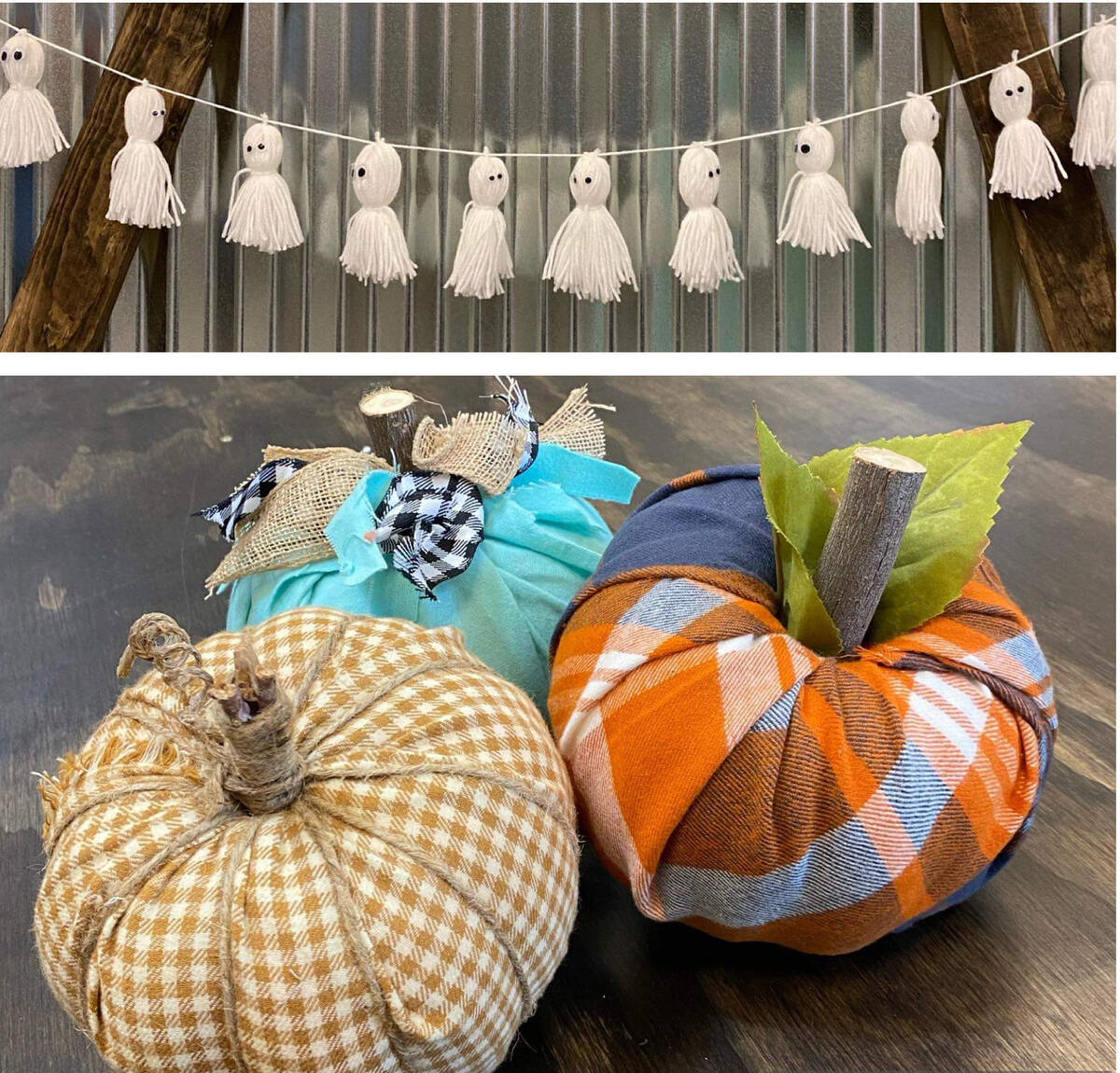 Avoid the chaos and mess of carving a pumpkin by giving it a fabric wrap, said Jewel Juachon, o ...