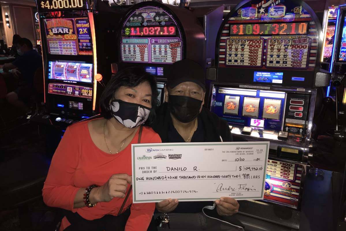 Danilo R. won a $109,732 jackpot at California Hotel. (Boyd Gaming)