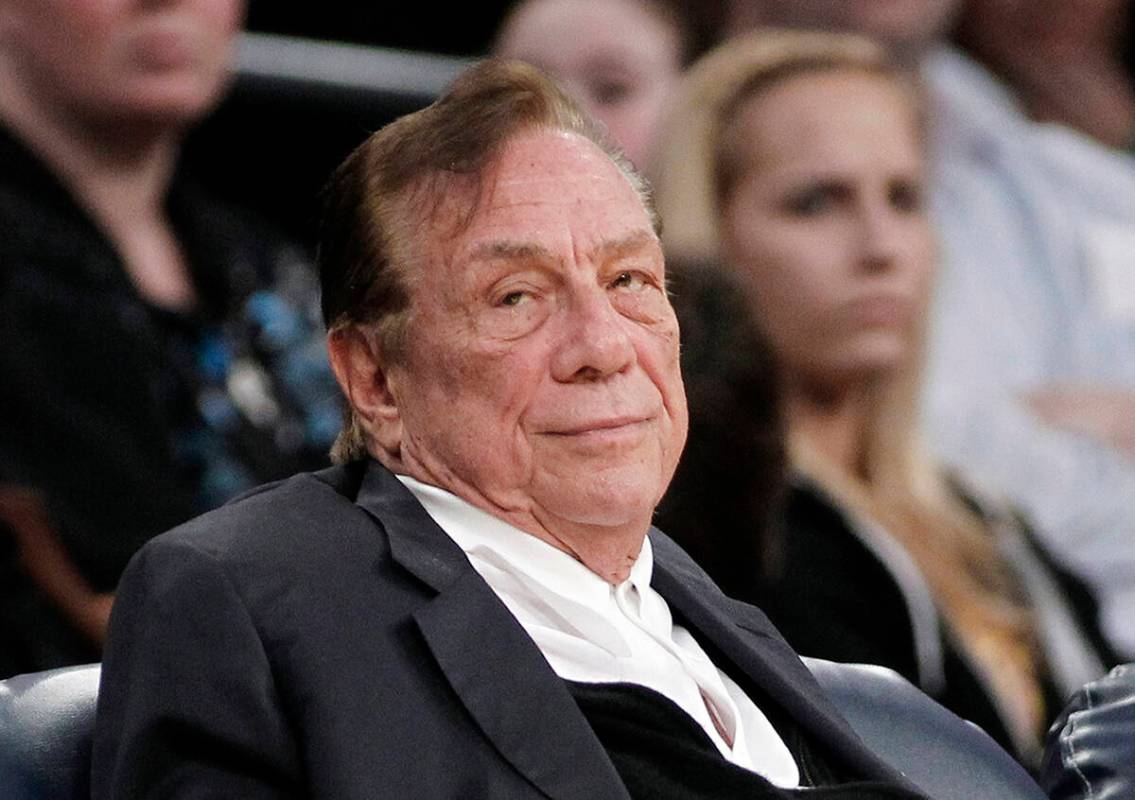 FILE - In this Dec. 19, 2011 file photo, Los Angeles Clippers owner Donald Sterling watches the ...