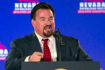 Nevada State GOP Chairman Michael McDonald speaks at the Nevada Republican Party Convention in ...
