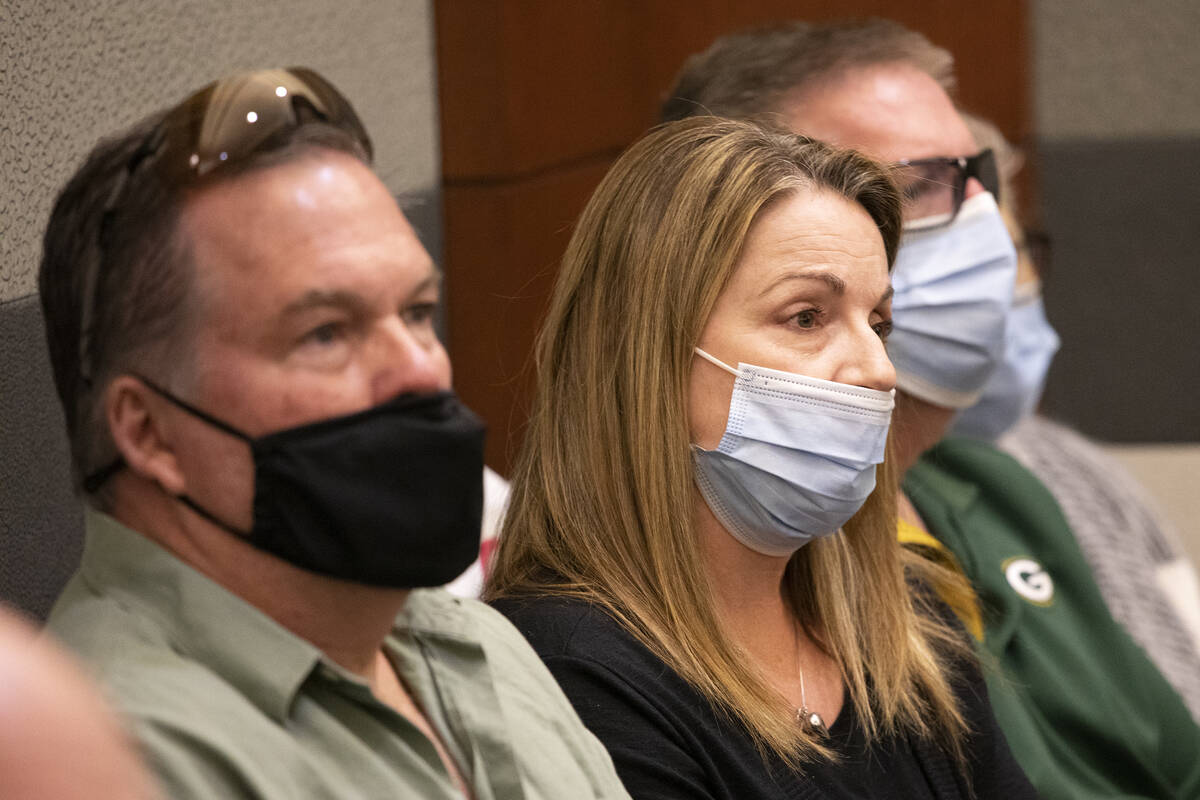 Martin Slatsky, left, and Tami Slatsky, parents of Tiffany Slatsky, listen during a hearing reg ...