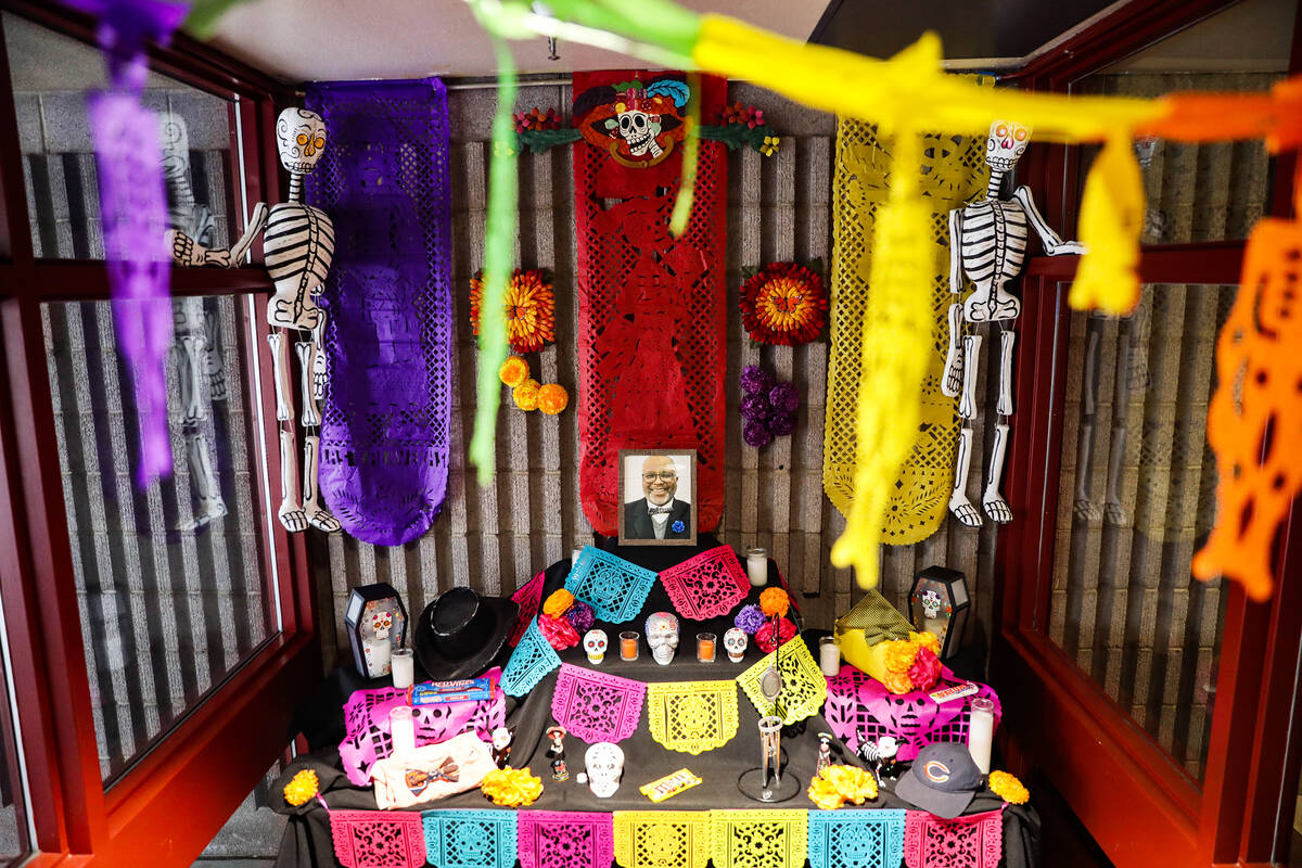 An ofrenda, an altar created for individuals who have passed during the annual and traditionall ...