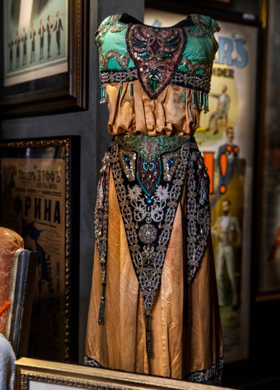A dress worn by magician and vaudeville performer Adelaide Herrmann, known for performing a tri ...