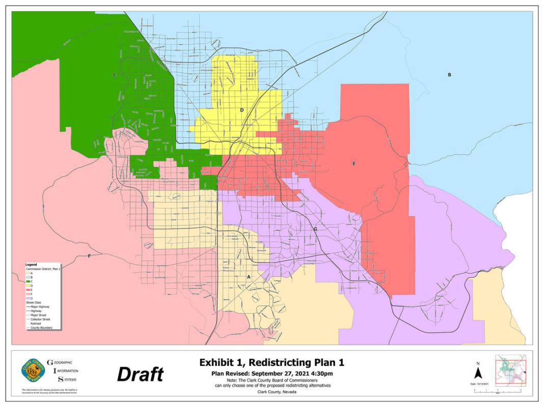 Proposed Clark County redistricting map No. 1 (Clark County)