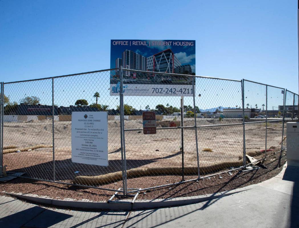 A plot of land near UNLV where G2 Capital Development plans to build a $200 million project wit ...