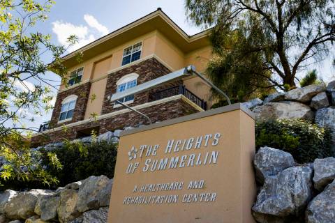 The Heights of Summerlin exterior where there have been numerous deaths there due to Covid-19 o ...