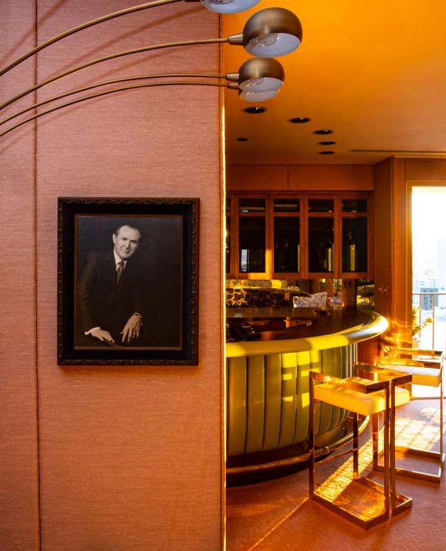 A portrait of Jackie Gaughan is seen in the Jackie Gaughan Suite at the El Cortez in downtown L ...