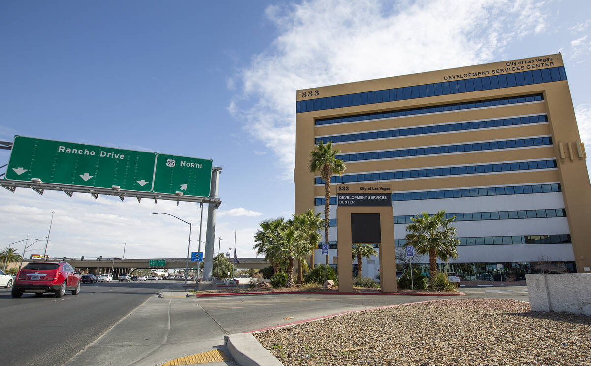 A nine-story office building at 333 N. Rancho Drive is seen Thursday, March 25, 2021, in Las Ve ...