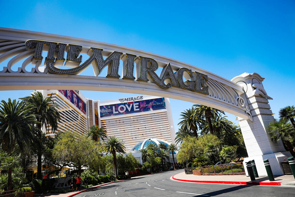 The Mirage on the Strip in Las Vegas, Monday, May 3, 2021. (Rachel Aston/Las Vegas Review-Journ ...