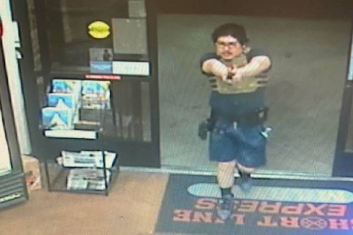 Las Vegas police have identified the man accused in a random shooting at a south Las Vegas conv ...