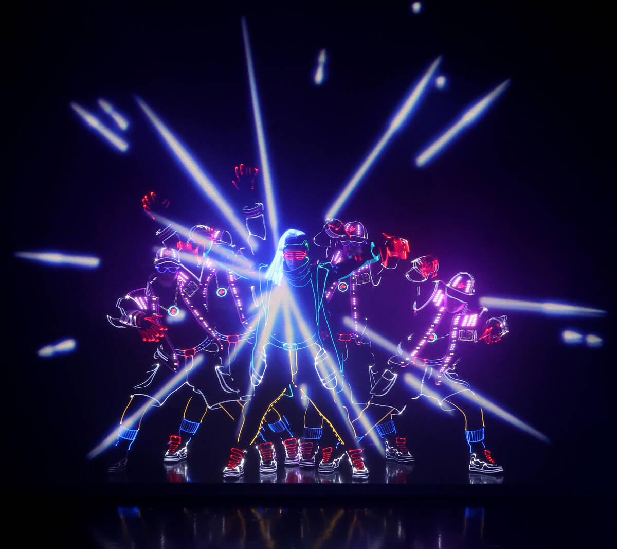 Light Balance performs during a preview of “America’s Got Talent: Live!” a ...