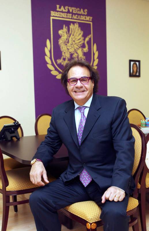 Rino Armeni poses in his business, Las Vegas Business Academy in 2013. (Las Vegas Review-Journal)
