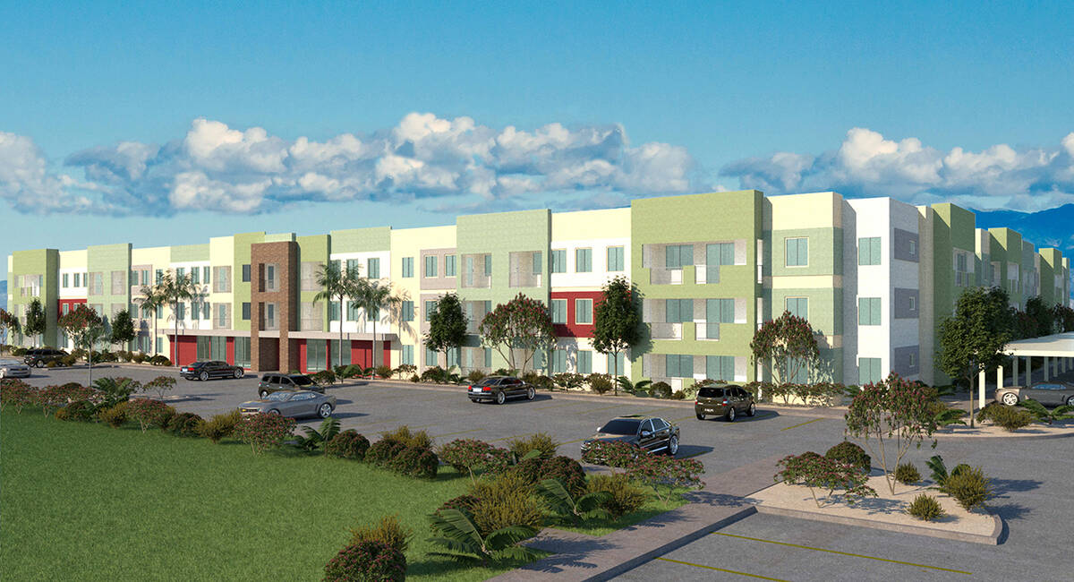 Work on a low-income housing development has stated in North Las Vegas. The 156-unit housing co ...