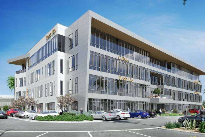 An artist's rendering of Narrative, an office building under construction in the southwest Las ...