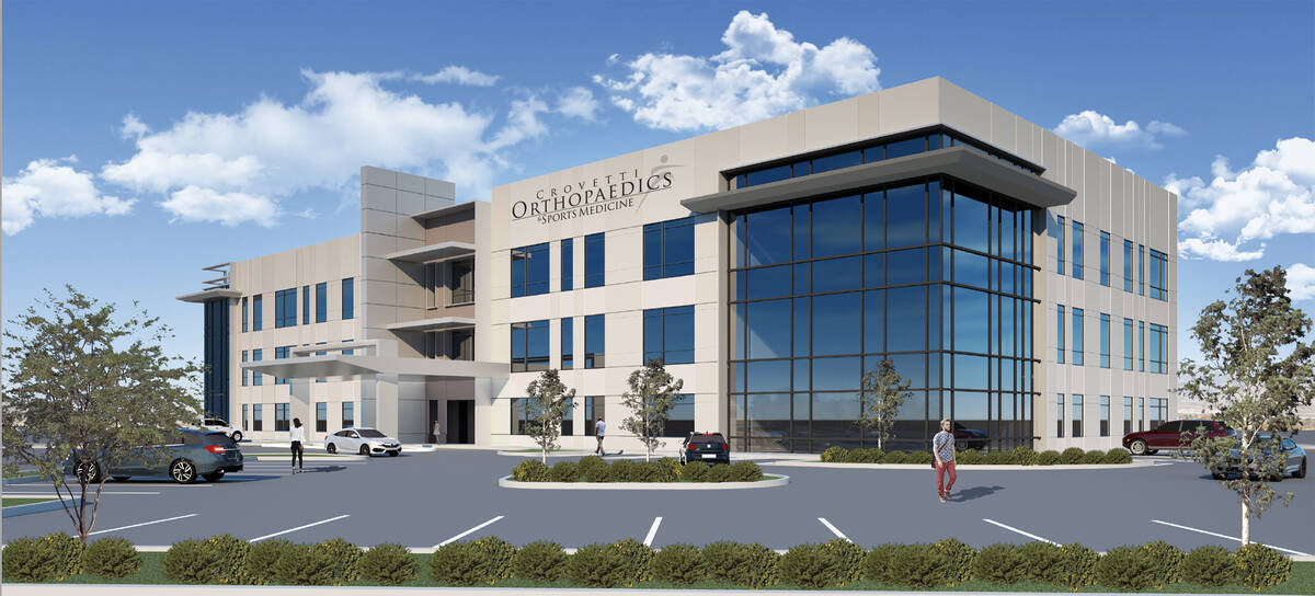 An artist's rendering of Queensridge Medical Center, a three-story medical office building unde ...