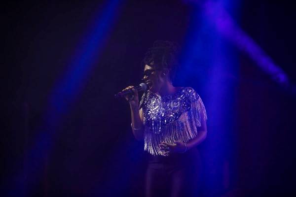 Mereba performs during Day N Vegas at the Las Vegas Festival Grounds on Saturday, Nov. 13, 2021 ...