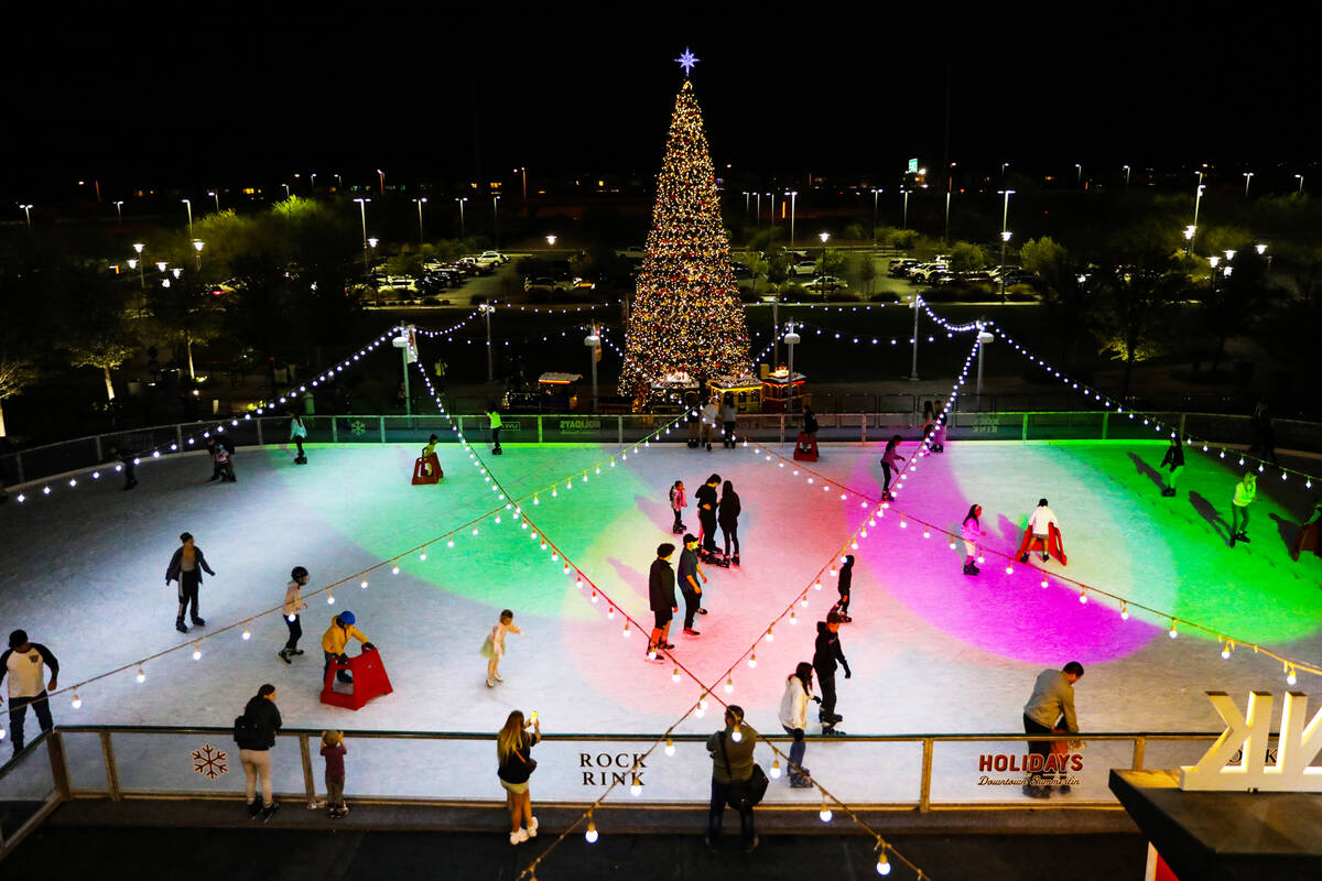 The Rock Rink in Downtown Summerlin on Sunday, Nov. 14, 2021 in Las Vegas. Rachel Aston Las Veg ...