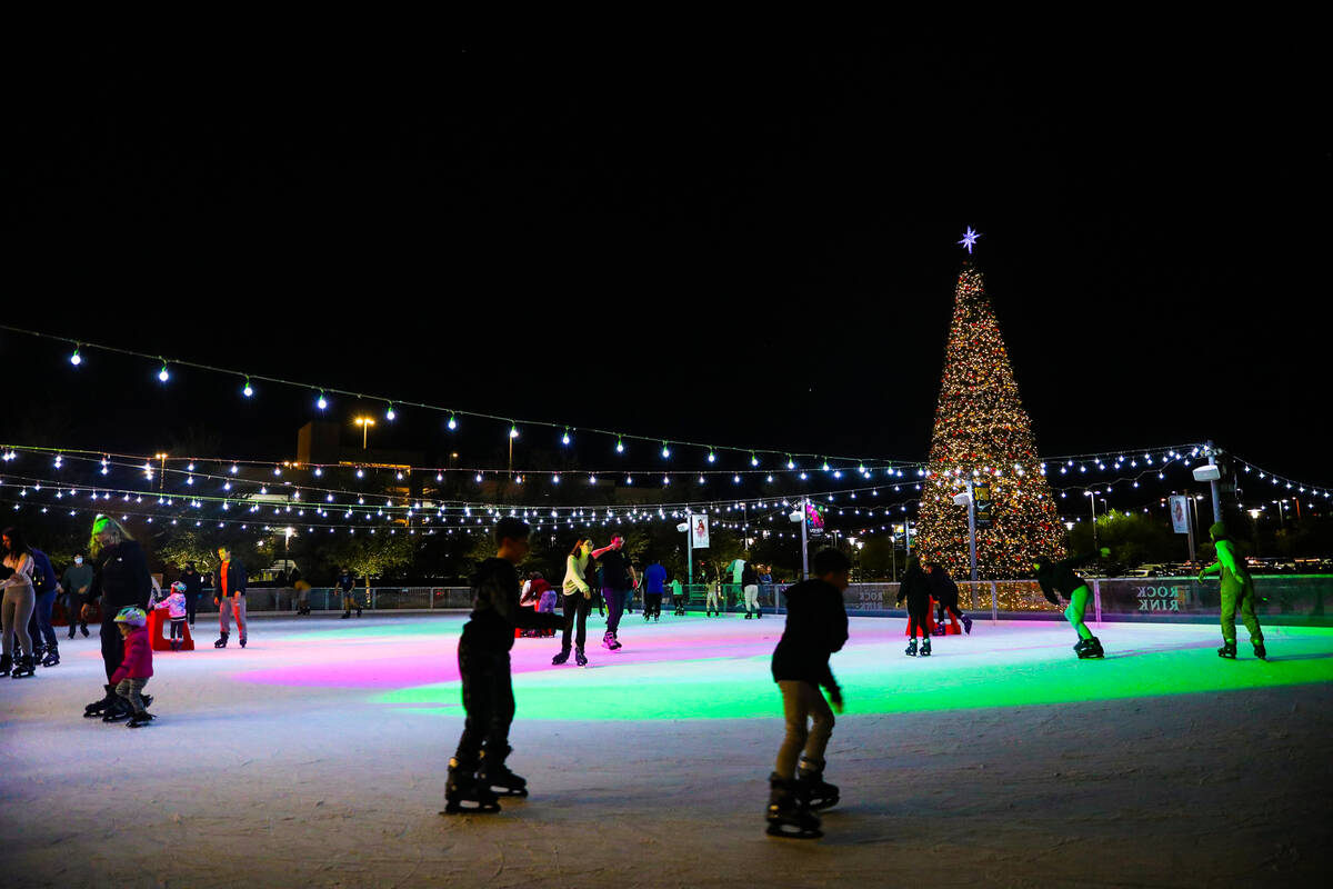 The Rock Rink in Downtown Summerlin on Sunday, Nov. 14, 2021 in Las Vegas. Rachel Aston Las Veg ...