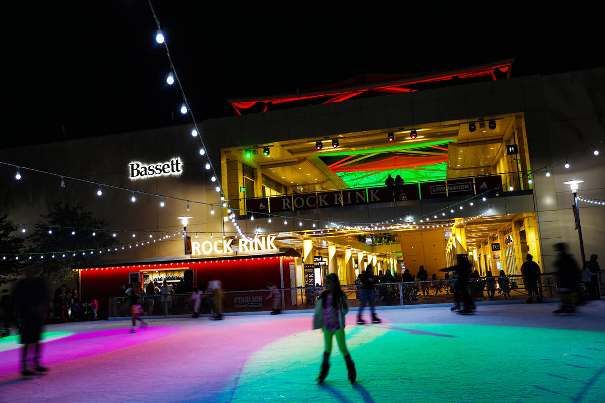 The Rock Rink in Downtown Summerlin on Sunday, Nov. 14, 2021 in Las Vegas. Rachel Aston Las Veg ...