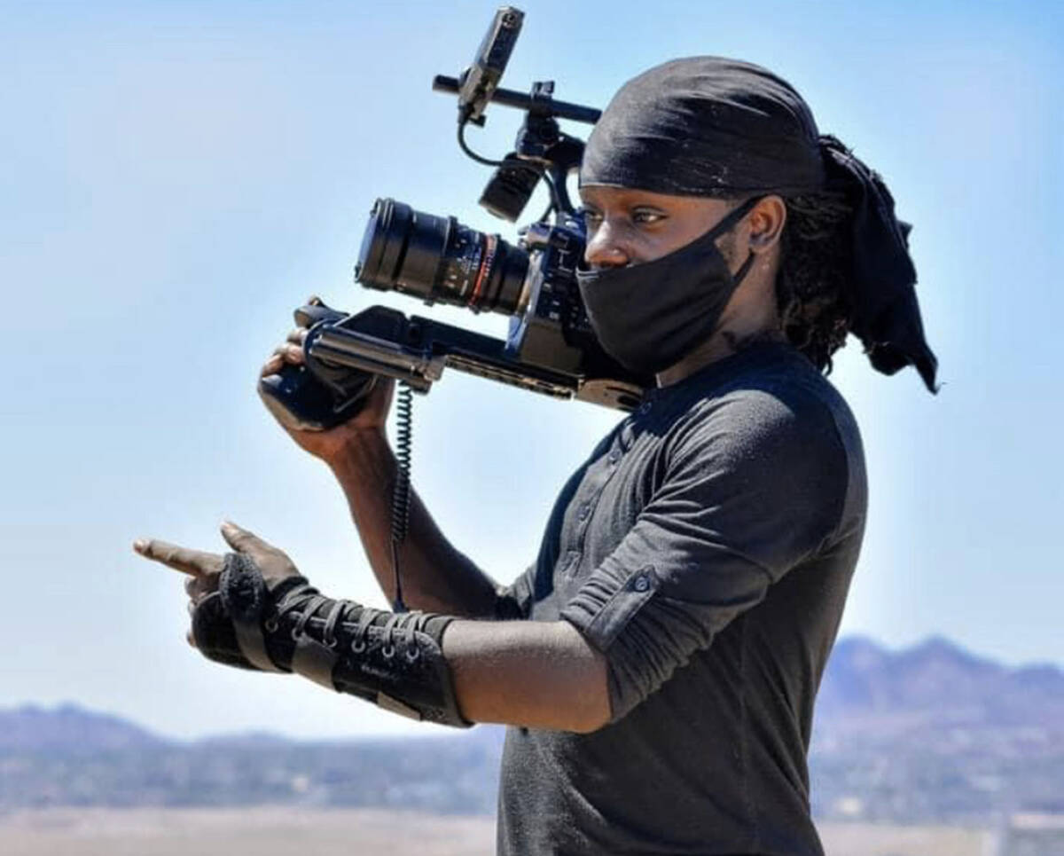 This undated photo shows Curtis Abraham, 36, on a movie set in Las Vegas. Abraham was killed in ...