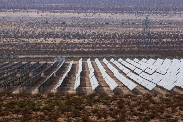 Townsite Solar Garden is seen at 3316 South US Highway 95, on Friday, Nov. 19, 2021, in Boulder ...