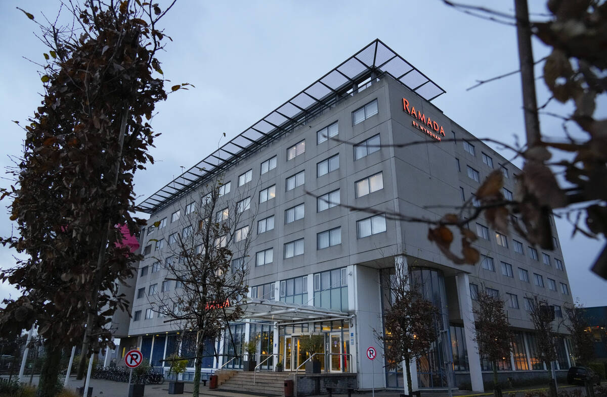Exterior view of the hotel in Badhoevedorp near Schiphol Airport, Netherlands, where Dutch auth ...
