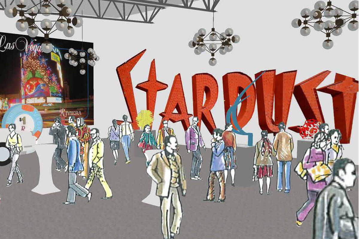 A 2019 rendering of the Neon Museum expansion into the shuttered Reed Whipple Cultural Center a ...