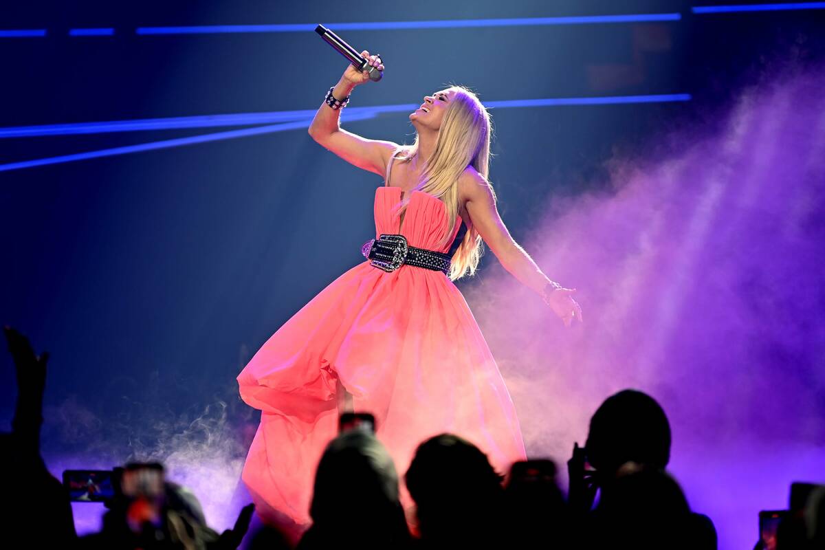 Carrie Underwood's Las Vegas residency premieres at the Theater at Resorts World on Wednesday, ...