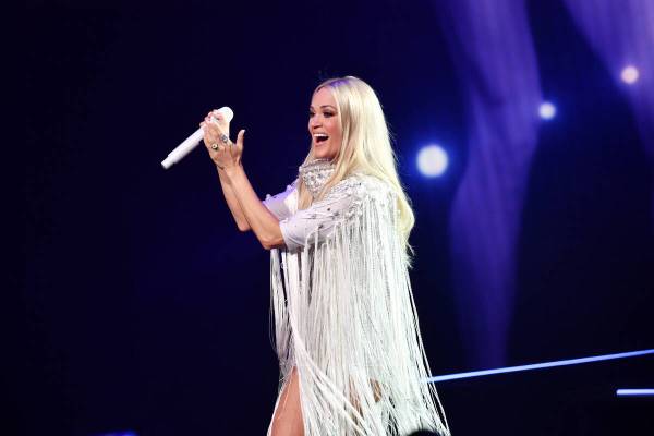 Carrie Underwood in her premiere at the Theater at Resorts World on Wednesday, Dec. 1, 2021. (D ...