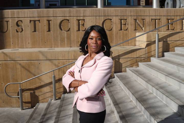 Nikkia Wade at the Regional Justice Center in Las Vegas Wednesday, Nov. 24, 2021. Wade used sup ...