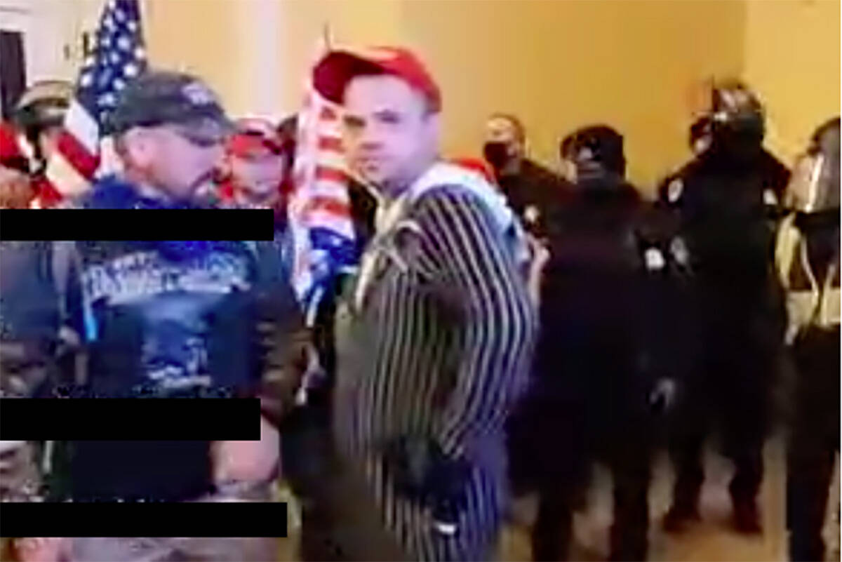 A photo of a man wanted in the Jan. 6 riot at the U.S. Capitol (FBI)