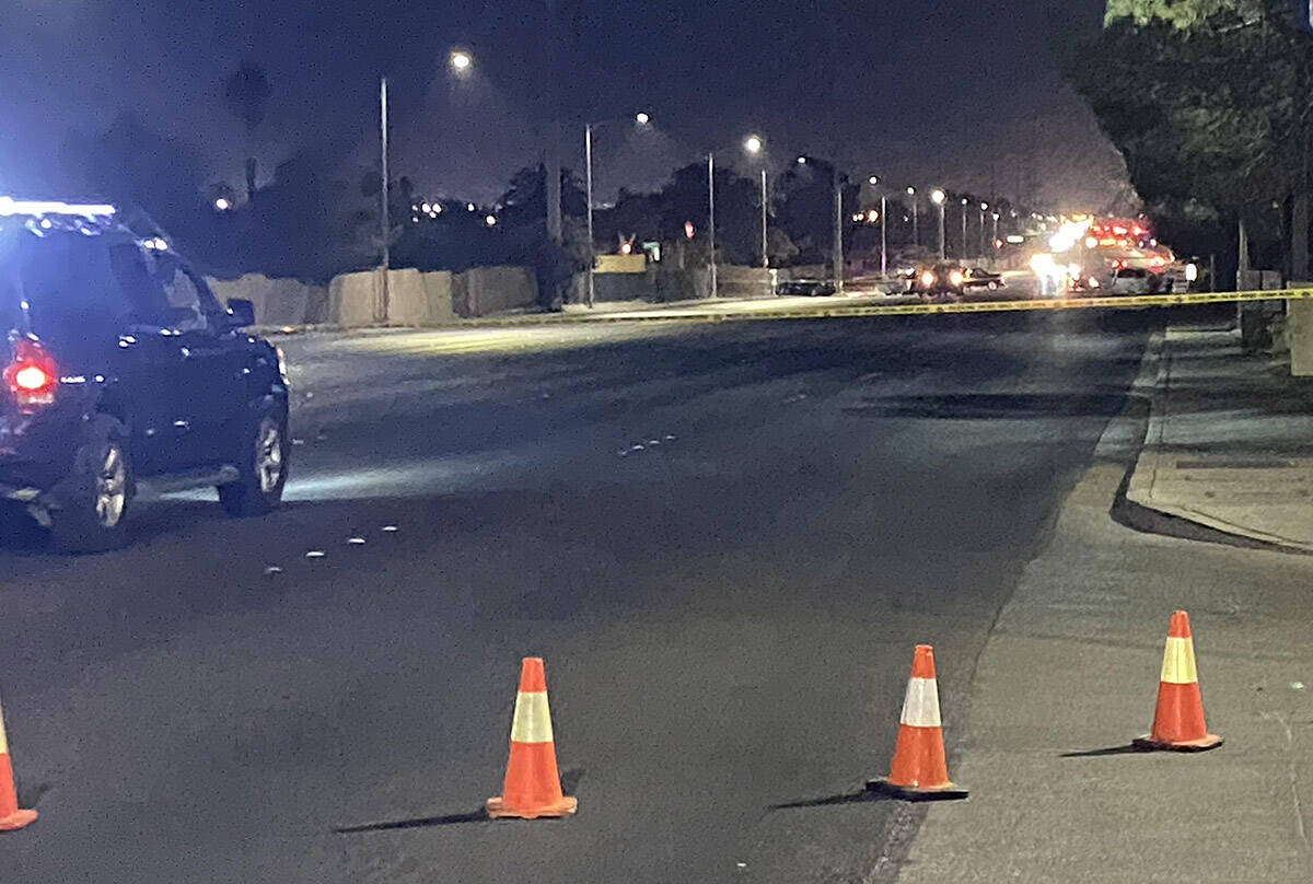 Las Vegas and Henderson police were investigating a multivehicle crash that killed one person a ...