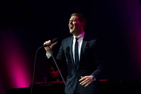 Michael Buble performed ala old Vegas at the intimate events center of the Lou Ruvo Cleveland C ...