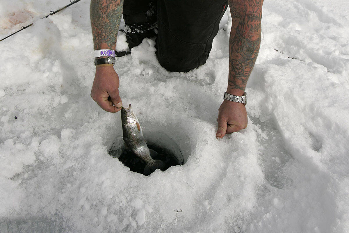 Freezing temperatures forecast across parts of Nevada mean it's ice fishing season. (Las Vegas ...