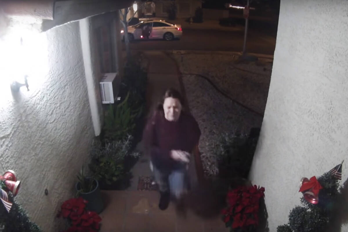 The Las Vegas Metropolitan Police Department released home surveillance video showing an appare ...
