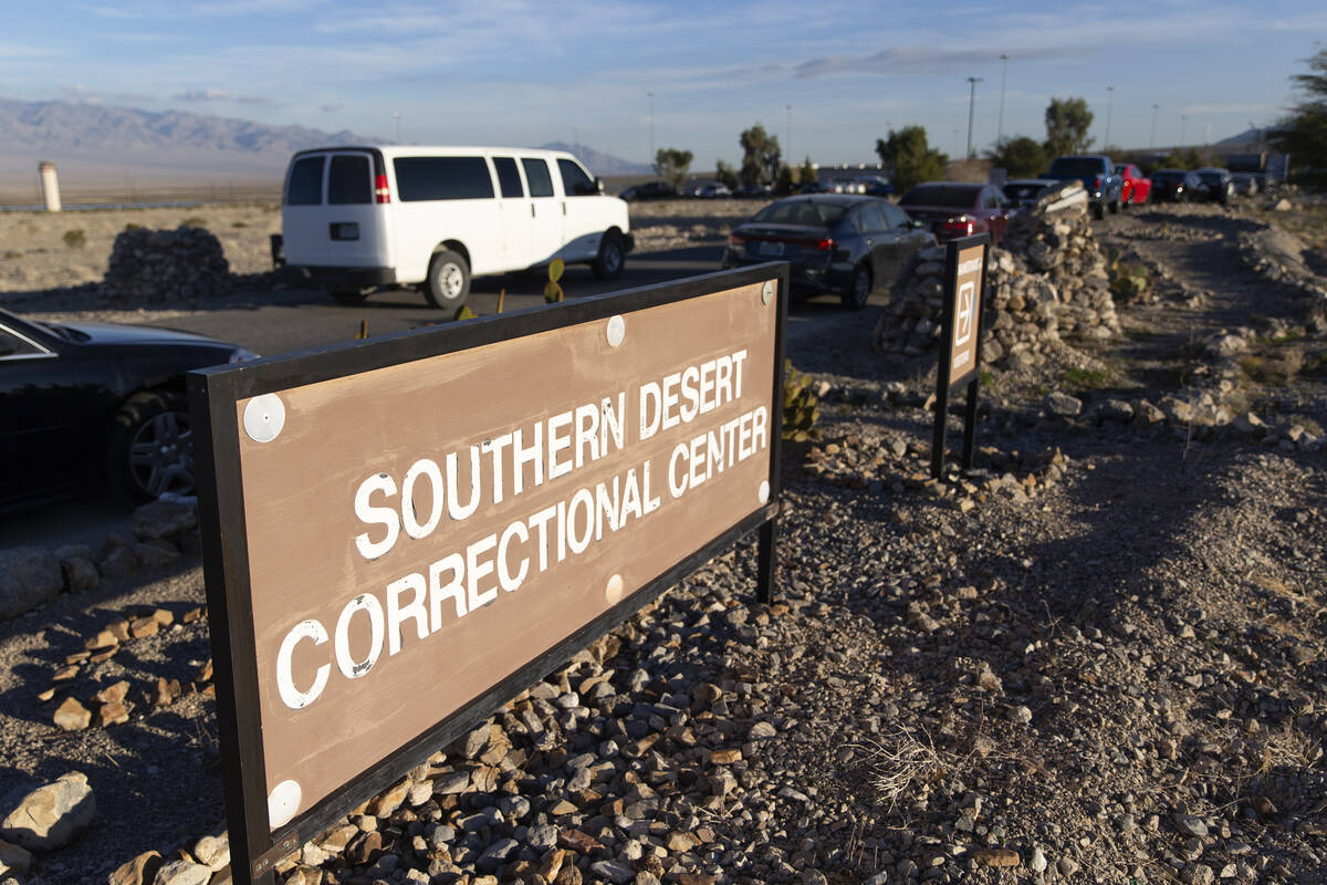 The Southern Desert Correctional Center on Wednesday, Dec. 8, 2021, in Indian Springs, Nevada. ...