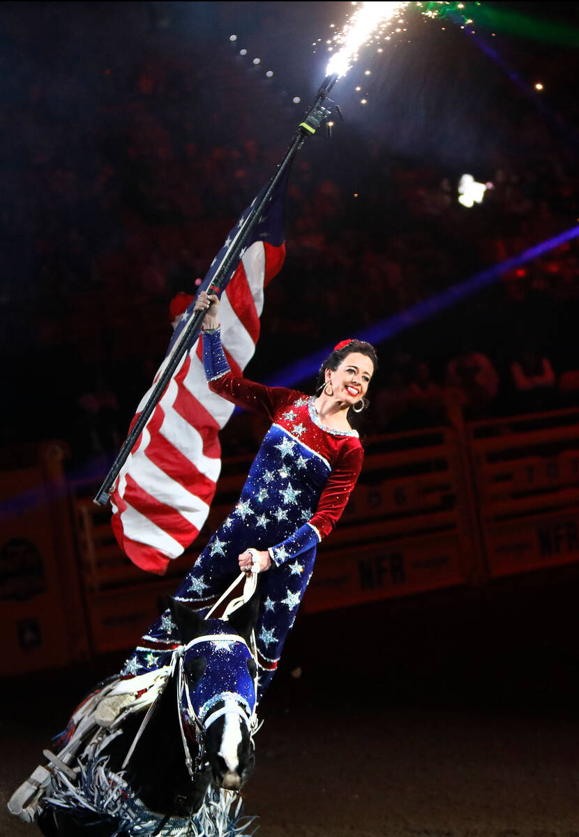 Madison MacDonald Thomas performs during the opening act before the seventh go-round of the Nat ...