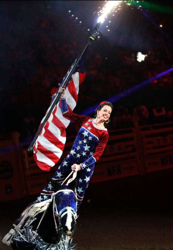 Madison MacDonald Thomas performs during the opening act before the seventh go-round of the Nat ...