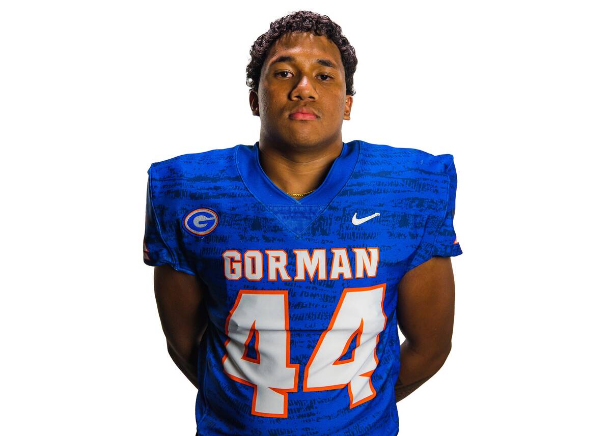 Bishop Gorman's Aiden McComber is a member of the Nevada Preps All-Southern Nevada football team.