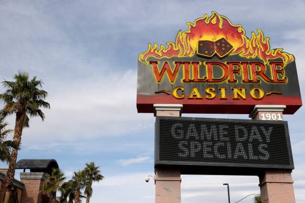 Wildfire Rancho on North Rancho Drive in Las Vegas Monday, Dec. 13, 2021. Station Casinos has d ...