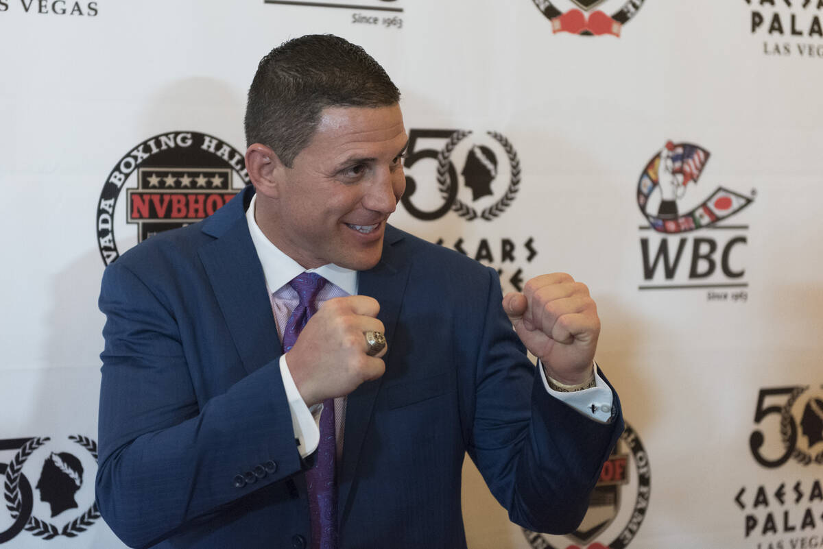 Joey Gilbert poses on the red carpet before the Nevada Boxing Hall of Fame induction ceremony a ...