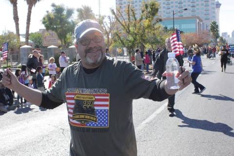 Julio Maymi-Diaz, 50, is pictured in a Veteran's Day parade. Maymi-Diaz was killed in a downtow ...