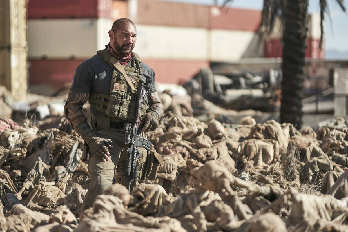 ARMY OF THE DEAD (Pictured) DAVE BAUTISTA as SCOTT WARD in ARMY OF THE DEAD. Cr. CLAY ENOS/NETF ...