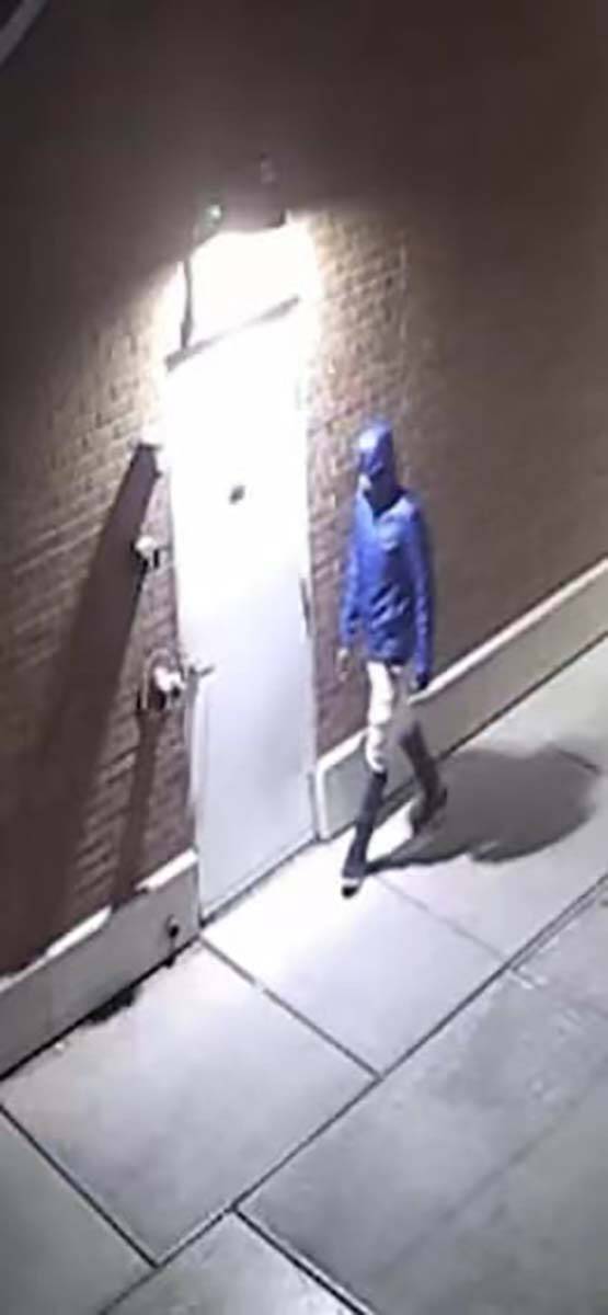 An image from surveillance video shows the alleged shooter in a shooting that critically injure ...