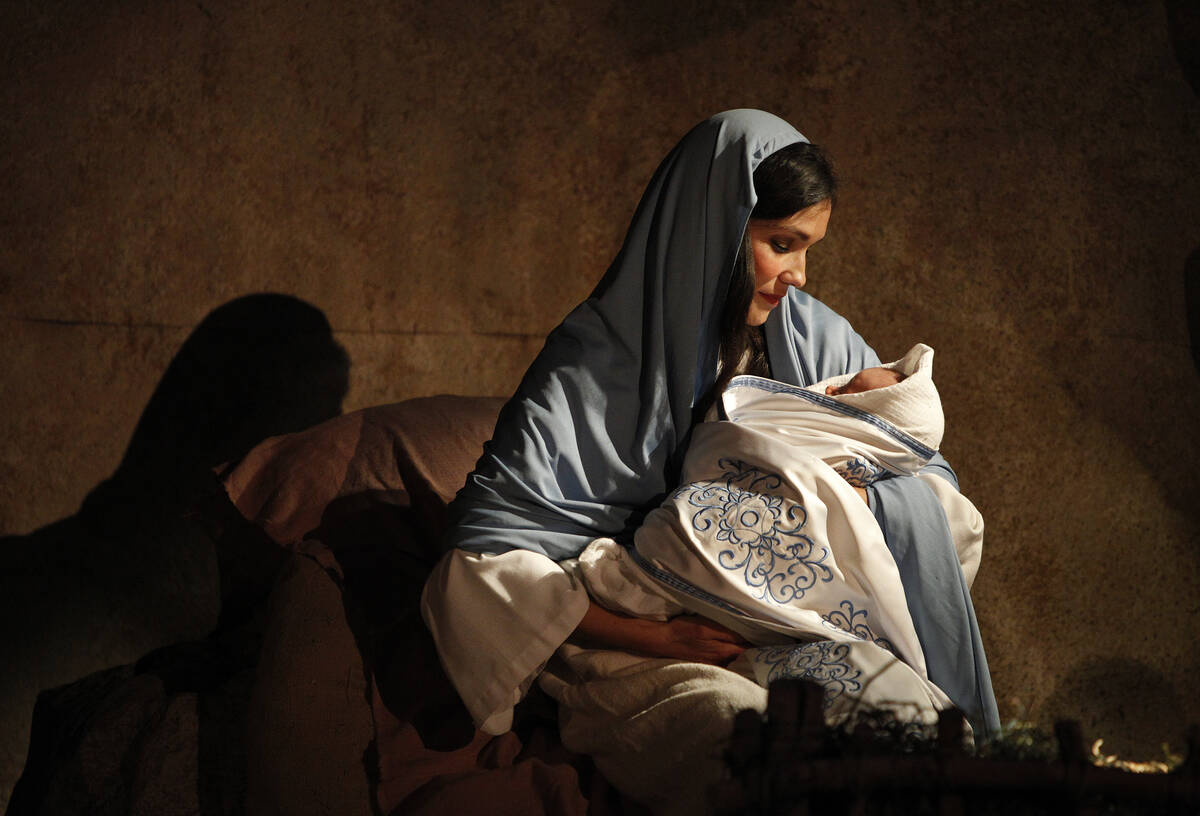 Katherine Brian plays Mary in a live nativity performance at the Opportunity Village on South B ...