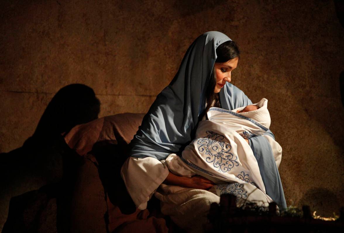 Katherine Brian plays Mary in a live nativity performance at the Opportunity Village on South B ...