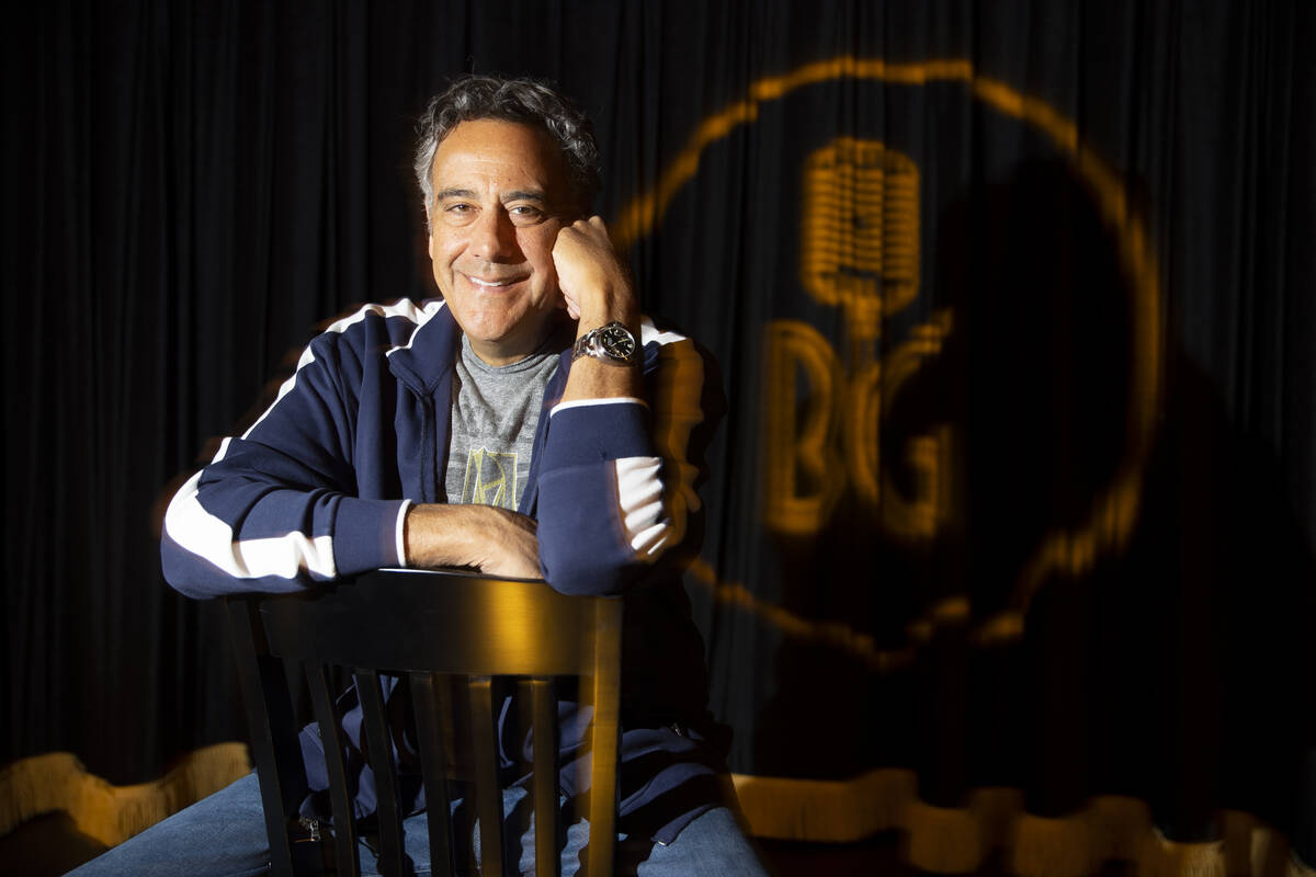 Comedia Brad Garrett poses for a portrait at his new comedy club venue at the MGM Grand hotel- ...