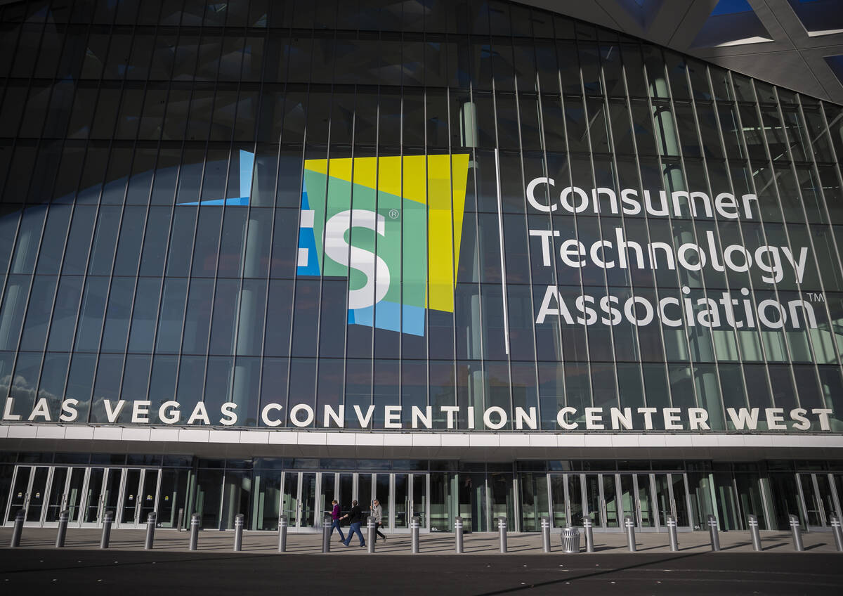 Signage for CES set to begin January 5 at the Las Vegas Convention Center on Monday, Dec. 27, 2 ...